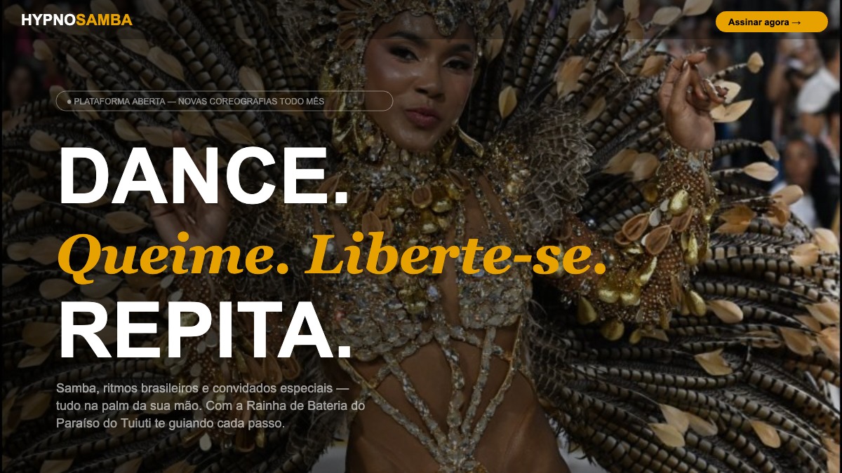 Landing page Hypno Samba